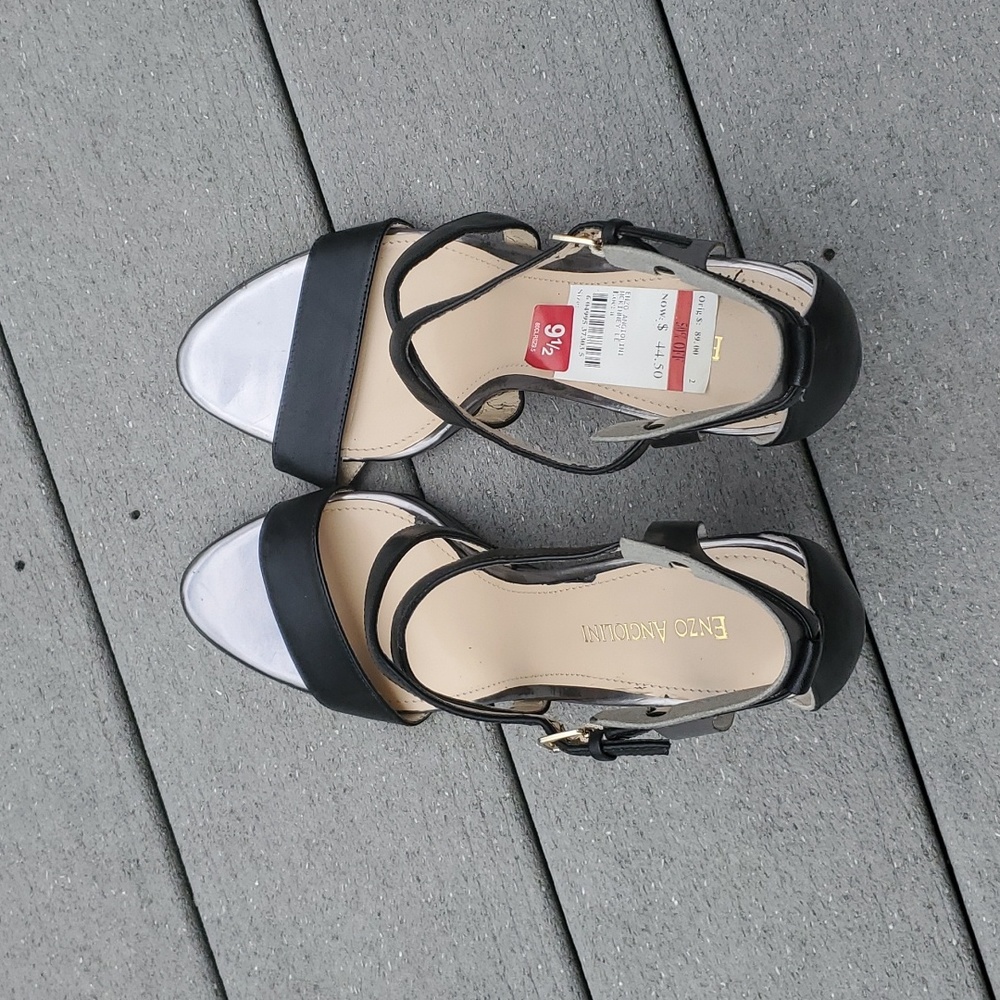 Enzo Angiolini McKinney Open Toe Strappy Wedge Sandals - Picture 13 of 13